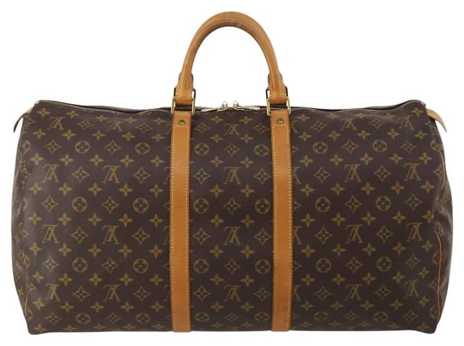 LOUIS VUITTON Monogram Keepall 55 Boston Bag M41424 LV Auth 196393A Monogramma - vista 2