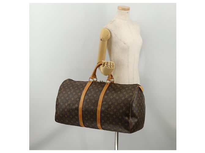 LOUIS VUITTON Monogram Keepall 55 Boston Bag M41424 LV Auth 196393A Monogramma - vista 22