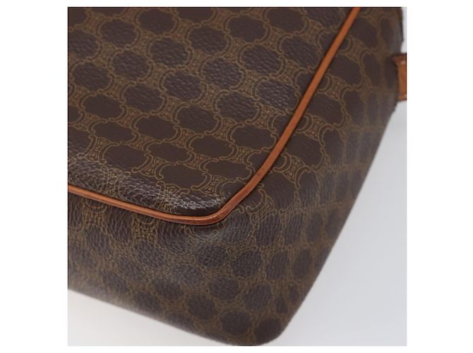 Céline Borsa a tracolla CELINE Macadam Canvas PVC Pelle Marrone Oro Auth 199592A D'oro - vista 14