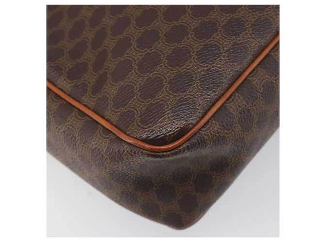 Céline Borsa a tracolla CELINE Macadam Canvas PVC Pelle Marrone Oro Auth 199592A D'oro - vista 16