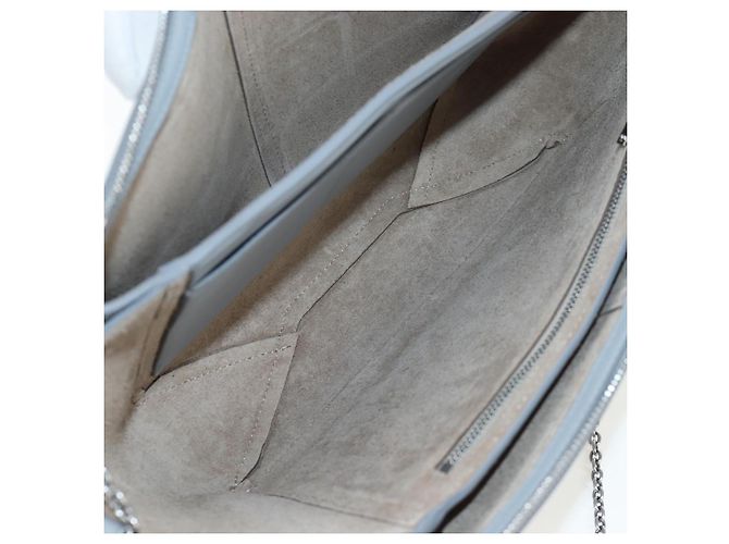 Céline Borsa a tracolla CELINE Chain Trillodo in pelle azzurro argento Auth 199685V Blu chiaro - vista 10