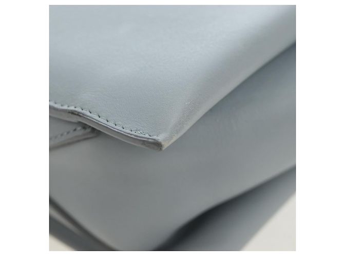 Céline Borsa a tracolla CELINE Chain Trillodo in pelle azzurro argento Auth 199685V Blu chiaro - vista 17