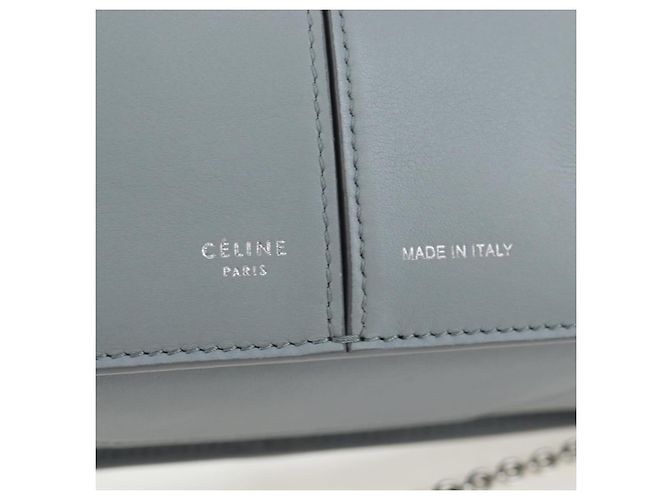 Céline Borsa a tracolla CELINE Chain Trillodo in pelle azzurro argento Auth 199685V Blu chiaro - vista 18