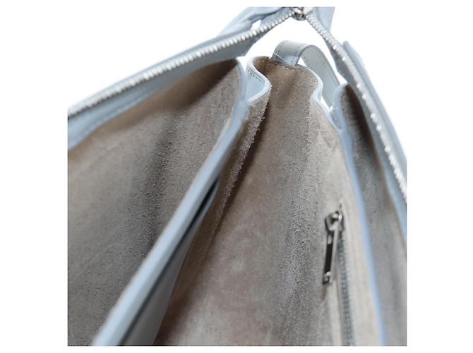 Céline Borsa a tracolla CELINE Chain Trillodo in pelle azzurro argento Auth 199685V Blu chiaro - vista 21