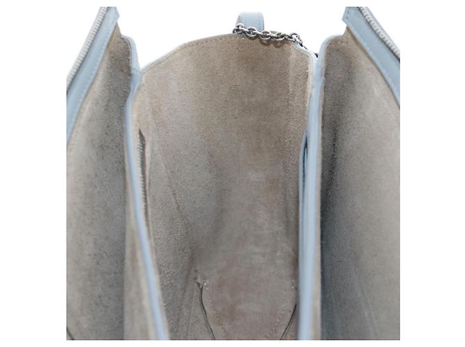 Céline Borsa a tracolla CELINE Chain Trillodo in pelle azzurro argento Auth 199685V Blu chiaro - vista 22