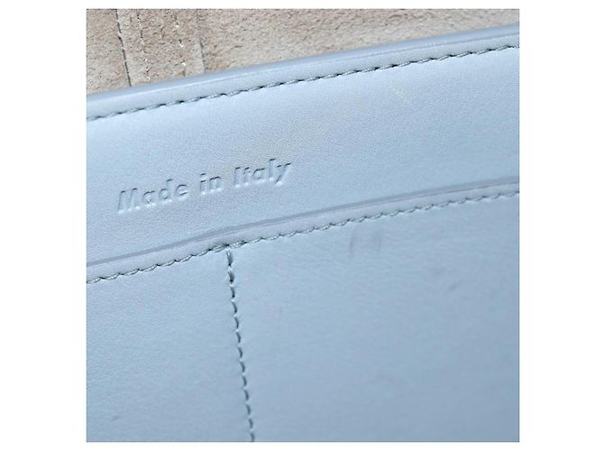 Céline Borsa a tracolla CELINE Chain Trillodo in pelle azzurro argento Auth 199685V Blu chiaro - vista 26