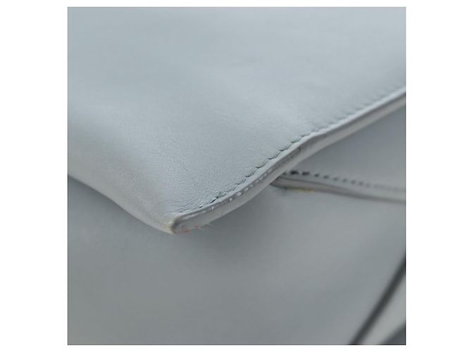 Céline Borsa a tracolla CELINE Chain Trillodo in pelle azzurro argento Auth 199685V Blu chiaro - vista 9
