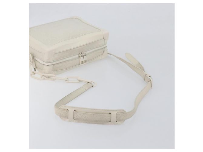 LOUIS VUITTON Monogram Empreinte Soft Trunk Bag White M53287 LV Auth 196005V Bianco - vista 7