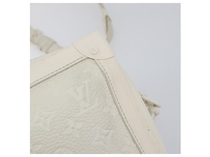 LOUIS VUITTON Monogram Empreinte Soft Trunk Bag White M53287 LV Auth 196005V Bianco - vista 9