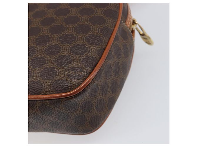 Céline Borsa a tracolla CELINE Macadam PVC Pelle Marrone Tono Oro Auth 198926 - vista 16