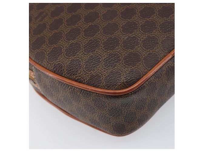 Céline Borsa a tracolla CELINE Macadam PVC Pelle Marrone Tono Oro Auth 198926 - vista 17