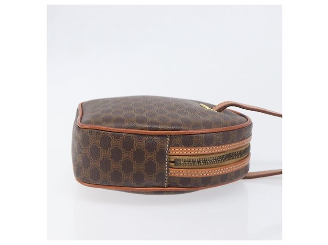 Céline Borsa a tracolla CELINE Macadam PVC Pelle Marrone Tono Oro Auth 198926 - vista 3