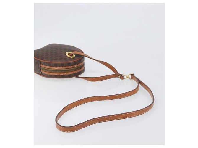 Céline Borsa a tracolla CELINE Macadam PVC Pelle Marrone Tono Oro Auth 198926 - vista 7