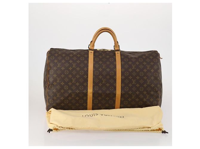 LOUIS VUITTON Monogram Keepall 60 Boston Bag M41422 LV Auth 197464A Monogramma - vista 12