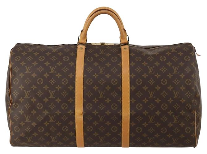 LOUIS VUITTON Monogram Keepall 60 Boston Bag M41422 LV Auth 197464A Monogramma - vista 13