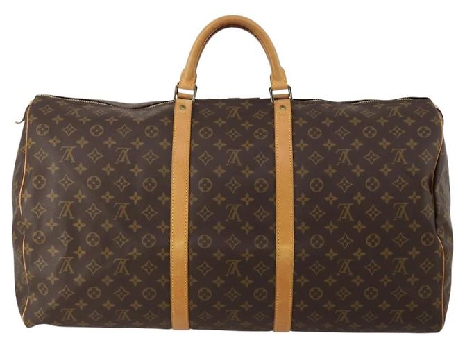 LOUIS VUITTON Monogram Keepall 60 Boston Bag M41422 LV Auth 197464A Monogramma - vista 2