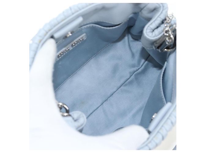 Borsa Miu Miu in pelle Nappa Crystal 2way Azzurro Argento Auth 196642M Blu chiaro - vista 11