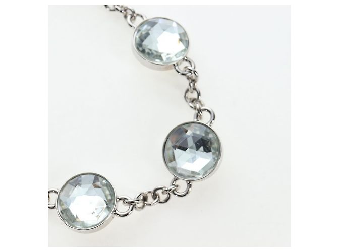 Borsa Miu Miu in pelle Nappa Crystal 2way Azzurro Argento Auth 196642M Blu chiaro - vista 18