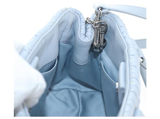 Borsa Miu Miu in pelle Nappa Crystal 2way Azzurro Argento Auth 196642M Blu chiaro - vista 29