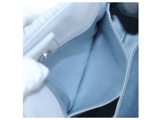Borsa Miu Miu in pelle Nappa Crystal 2way Azzurro Argento Auth 196642M Blu chiaro - vista 32