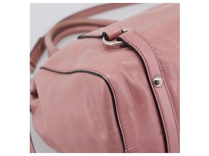 Borsa a mano Miu Miu in pelle 2way Rosa Argento Auth ki6786M - vista 16