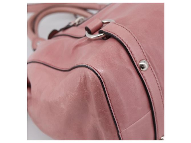 Borsa a mano Miu Miu in pelle 2way Rosa Argento Auth ki6786M - vista 18