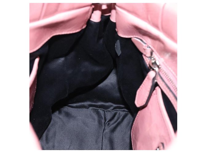 Borsa a mano Miu Miu in pelle 2way Rosa Argento Auth ki6786M - vista 21