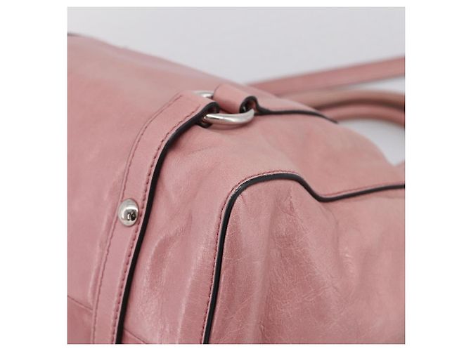 Borsa a mano Miu Miu in pelle 2way Rosa Argento Auth ki6786M - vista 9