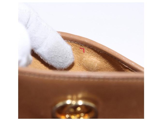 Borsa a tracolla GUCCI in tela Micro GG Beige e oro Auth ep15764 - vista 12