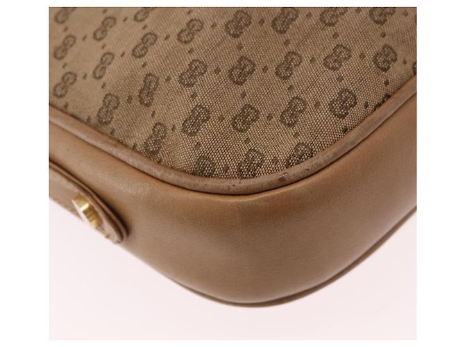 Borsa a tracolla GUCCI in tela Micro GG Beige e oro Auth ep15764 - vista 16