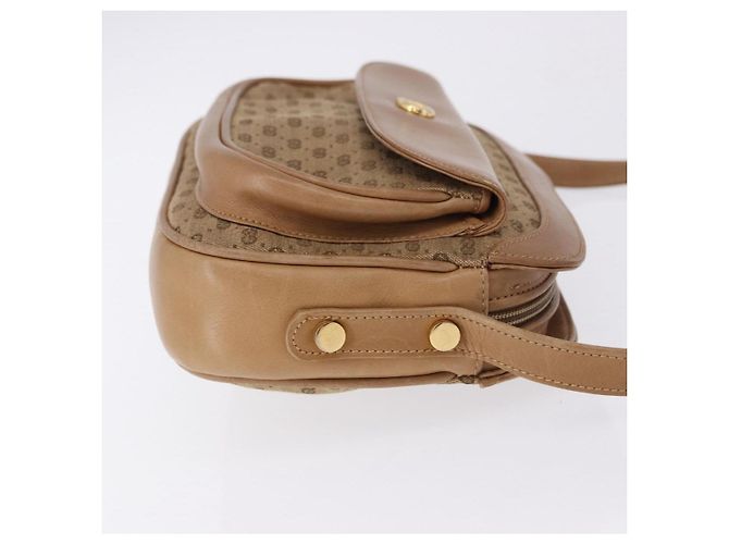 Borsa a tracolla GUCCI in tela Micro GG Beige e oro Auth ep15764 - vista 3
