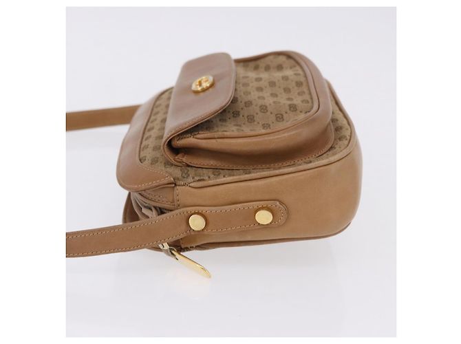 Borsa a tracolla GUCCI in tela Micro GG Beige e oro Auth ep15764 - vista 4