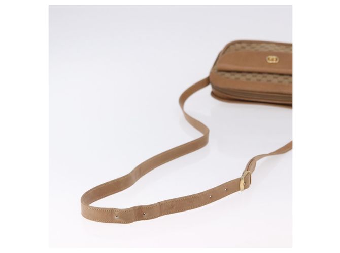 Borsa a tracolla GUCCI in tela Micro GG Beige e oro Auth ep15764 - vista 7