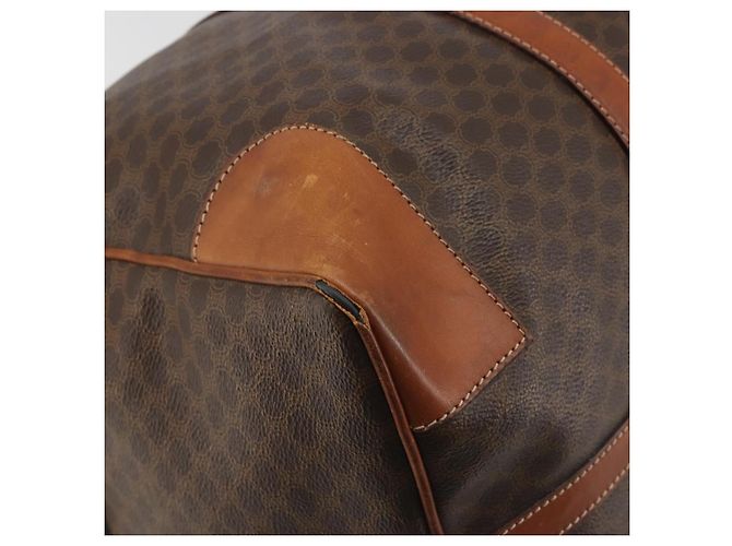 Céline Borsa Boston CELINE Macadam PVC Pelle Marrone Tono Oro Auth 196132 - vista 15