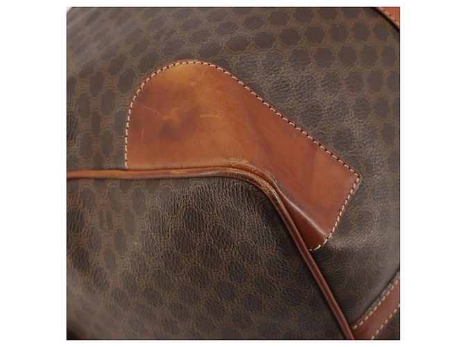 Céline Borsa Boston CELINE Macadam PVC Pelle Marrone Tono Oro Auth 196132 - vista 17