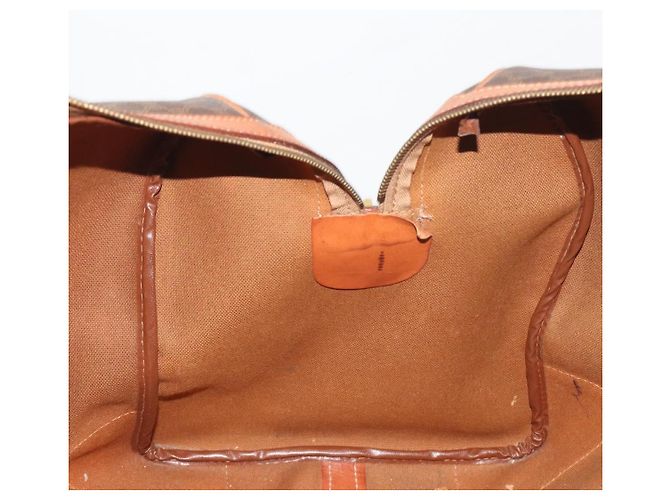 Céline Borsa Boston CELINE Macadam PVC Pelle Marrone Tono Oro Auth 196132 - vista 20