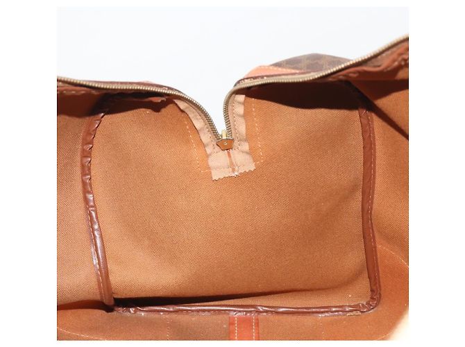 Céline Borsa Boston CELINE Macadam PVC Pelle Marrone Tono Oro Auth 196132 - vista 21