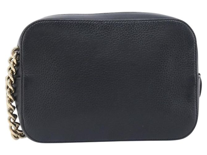 Borsa a tracolla con catena Christian Louboutin in pelle nera e oro Auth 200300A Nero D'oro - vista 2