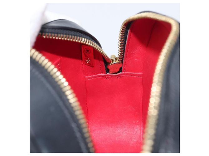 Borsa a tracolla con catena Christian Louboutin in pelle nera e oro Auth 200300A Nero D'oro - vista 21