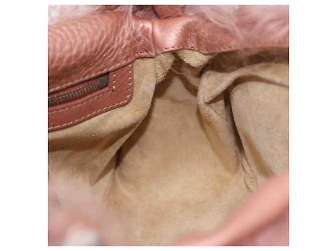 Borsa FENDI Selleria Mini Mamma Baguette Bag Wool Pink Silver 8BR185 Auth yk20834SAM Argento Rosa - vista 22