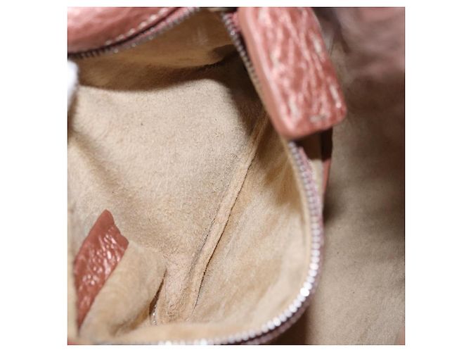 Borsa FENDI Selleria Mini Mamma Baguette Bag Wool Pink Silver 8BR185 Auth yk20834SAM Argento Rosa - vista 25