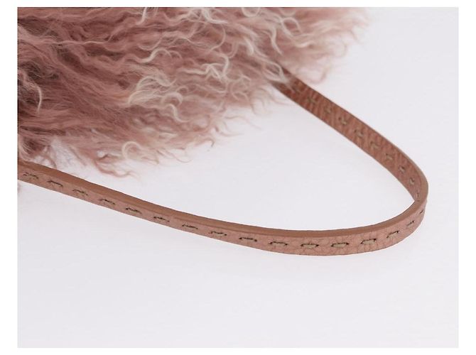 Borsa FENDI Selleria Mini Mamma Baguette Bag Wool Pink Silver 8BR185 Auth yk20834SAM Argento Rosa - vista 7