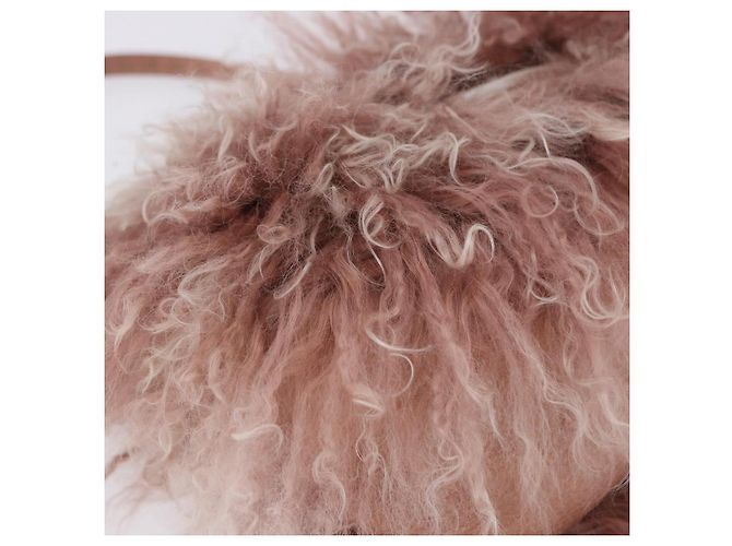Borsa FENDI Selleria Mini Mamma Baguette Bag Wool Pink Silver 8BR185 Auth yk20834SAM Argento Rosa - vista 8