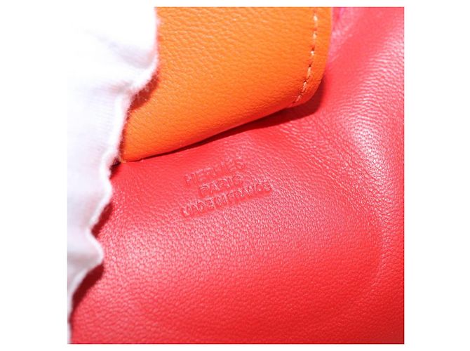 Hermès HERMES Rodeo Charm Leather Red Orange Auth 199067M Rosso Arancione - vista 11