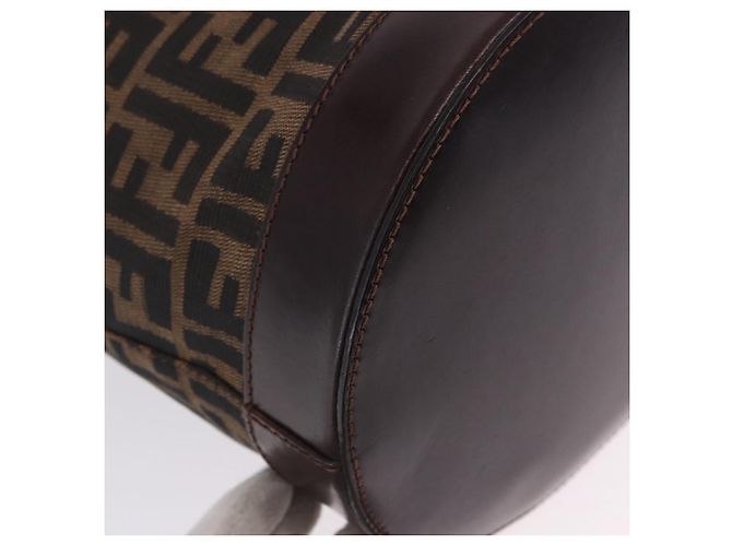 Borsa a tracolla FENDI Zucca Canvas Marrone Nero Auth 199123V - vista 14