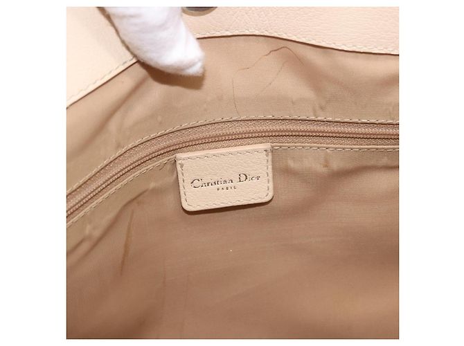 Borsa a mano Christian Dior Trotter Canvas Floral Ivory Silver Auth am12468 Argento Crudo - vista 21