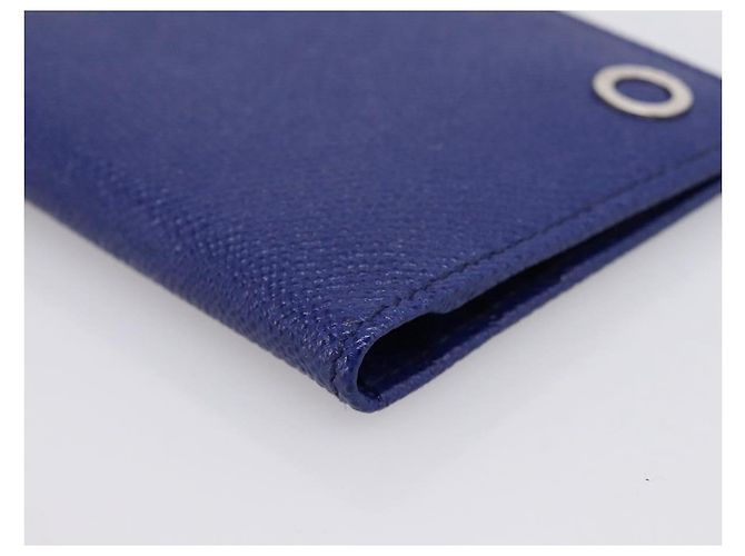 Bulgari BVLGARI Kartenetui aus Leder Blau Silber Auth am12504V - Ansicht 14