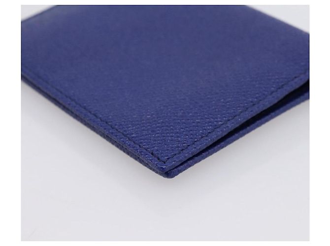 Bulgari BVLGARI Kartenetui aus Leder Blau Silber Auth am12504V - Ansicht 16