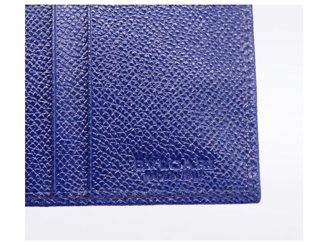 Bulgari BVLGARI Kartenetui aus Leder Blau Silber Auth am12504V - Ansicht 17