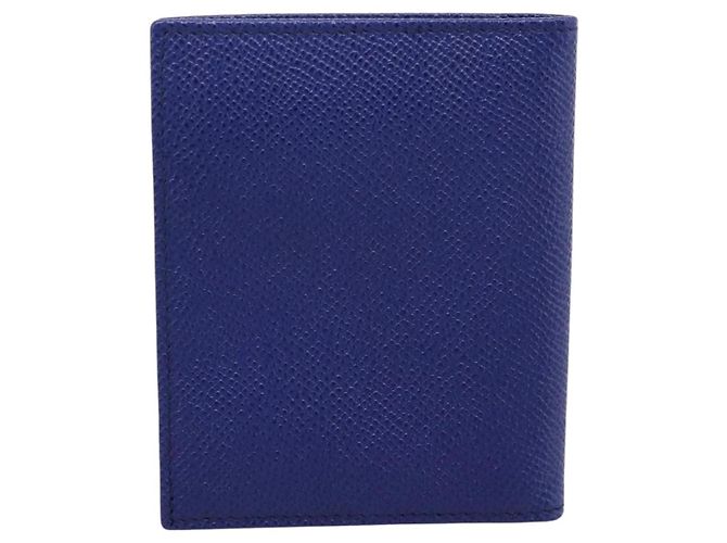 Bulgari BVLGARI Kartenetui aus Leder Blau Silber Auth am12504V - Ansicht 2